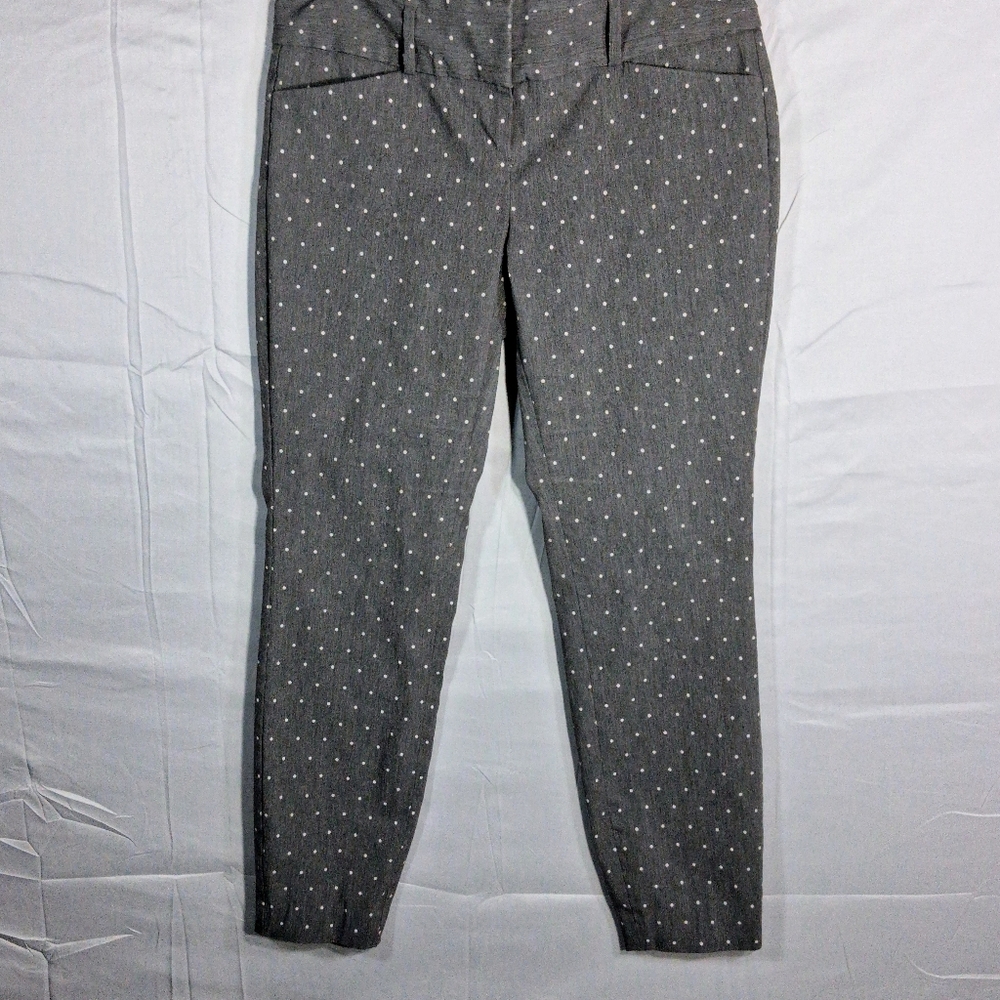 The Limited Women's Size 4 Gray with White Dots High Waisted Pants/Trousers